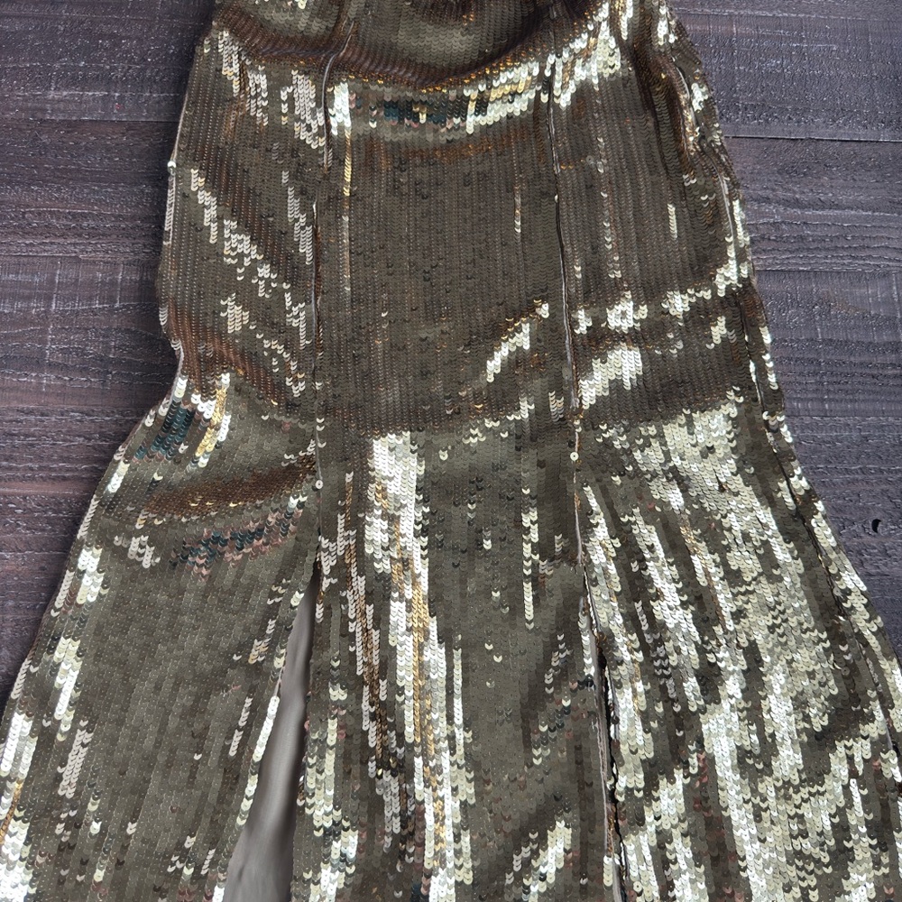 J Crew Collection Gold Sequin Skirt